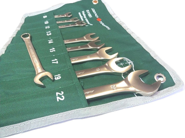 Изображение набор ключей комб. дт в тетрон.сумке -  9 шт (8-22)  511091