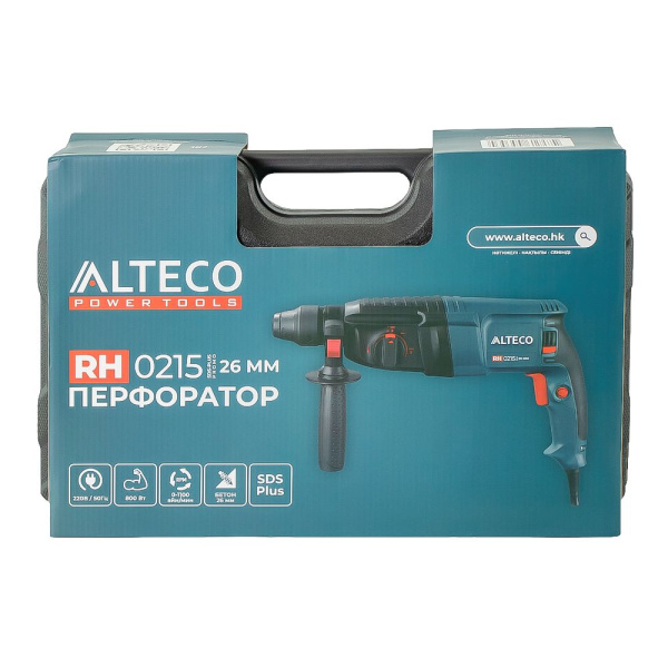 Изображение перфоратор alteco sds+ rh 0215 promo / 26 mm, 800 вт