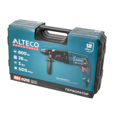 Изображение перфоратор alteco sds+ rh 0215 promo / 26 mm, 800 вт