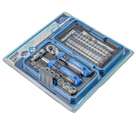Изображение набор бит vertextools (вертекс) 38 пр. держатель, трещотка, удлинитель, кардан, головки 
