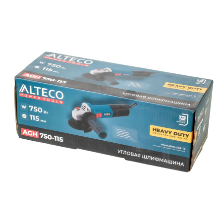 Изображение угловая шлифмашина (болгарка) alteco agh 750-115 heavy duty