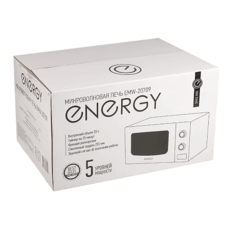 Изображение микроволновая печь energy emw-20709, 700вт, белая