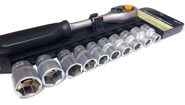 Изображение набор головок дт 1/2 трещетка 6-гр 11 пр. (10-24) /12  620711