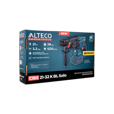 Изображение перфоратор alteco crh 21-32 k bl solo аккумуляторный бесщеточный