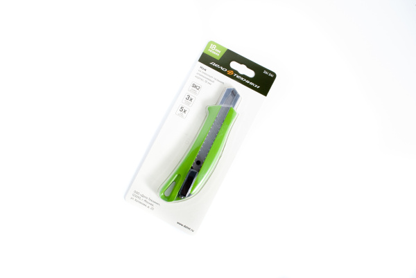 Изображение нож малярный дт 18мм со сменным лезвием, алюминиевый 10/60 261241