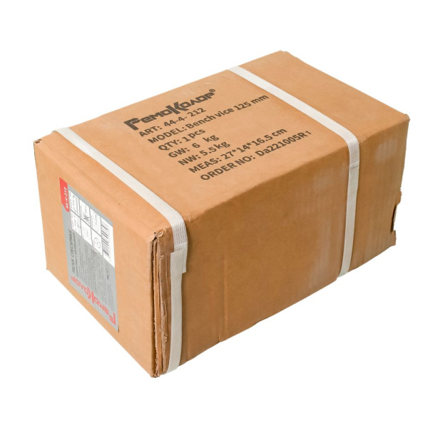 Изображение тиски слесарные, поворотные, с наковальней, 125 мм ремоколор -zzz-