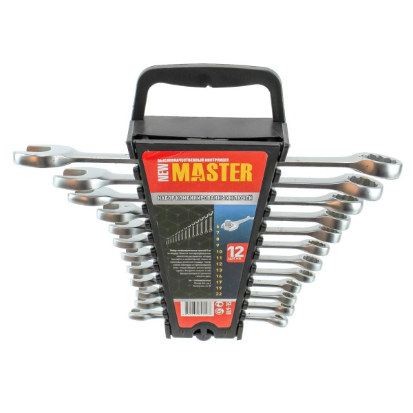 Изображение набор ключей комб. "мастер" 12 предметов (6-22 мм)