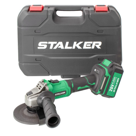 Изображение аккумуляторная угловая шлифмашина (болгарка) stalker (alteco) ag20-125 li bl бесщеточная 20 в