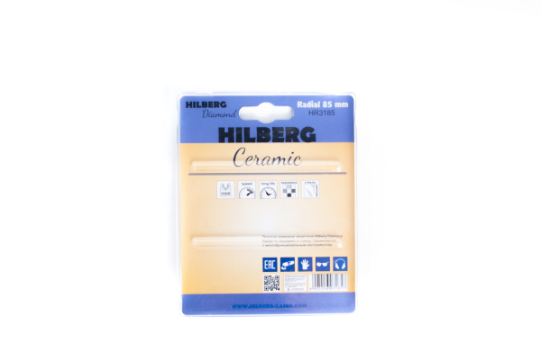 Изображение насадка на реноватор "полотно алмазное отрезное по керамике hilberg radial el-p 85 mm trio-diamond"