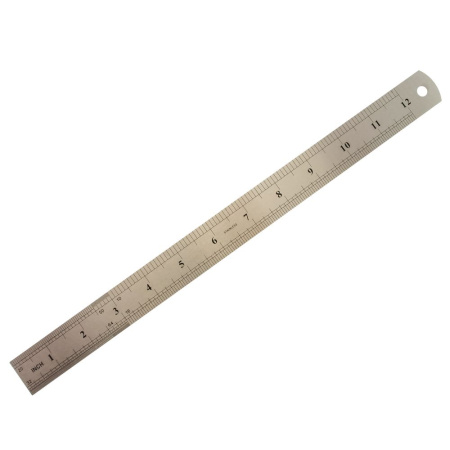 Изображение линейка железная 0,3 м, толщина 0,5 мм, в пвх чехле