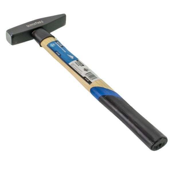 Изображение молоток слесарный с деревянной рукояткой vertextools (вертекс) 200 гр, кв.б, 6 / 60
