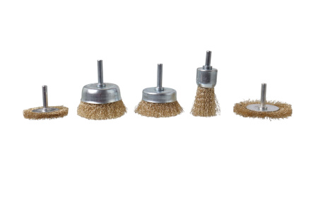 Изображение набор щеток для дрели 5пр (25,28,50,63,75 мм)-плоские ккк