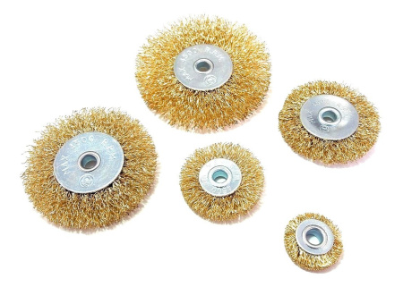 Изображение набор щеток для дрели 5пр (25,28,50,63,75мм) плоские /40 чеглок