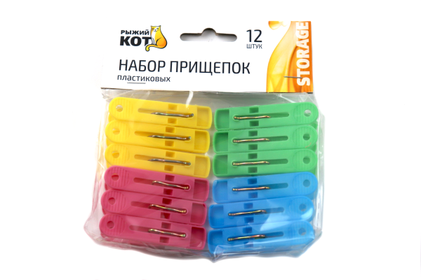Изображение набор прищепок для белья пластиковые peg-p-s/24   24 шт. (пластик,металл) / 60