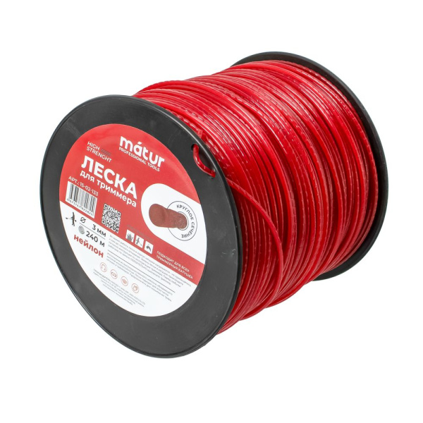 Изображение леска на триммер matur бухта д 3,0х240 м /8