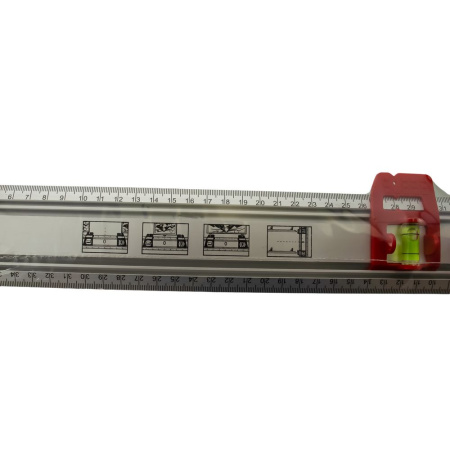 Изображение линейка разметочная (железная) 0,8 м vertextools (вертекс)profi,ручка-abs,скользящие блоки с колбами