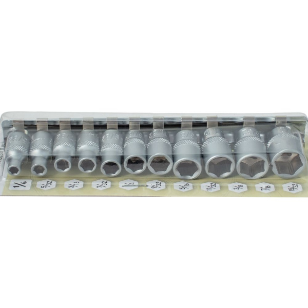 Изображение набор головок дт 1/4" 6-гр дюйм.(5/32"-15/32) 11пр. 600411