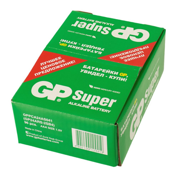 Изображение батарейка gp lr3 шринк 24ars-2sb4 aaa 4/96 (мизинч.)