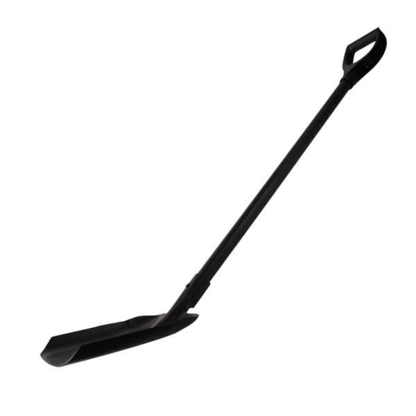 Изображение лопата совковая premium рельсовая сталь 235х345 с ребрами жест., мет.черенок, v-образ.руч., черная
