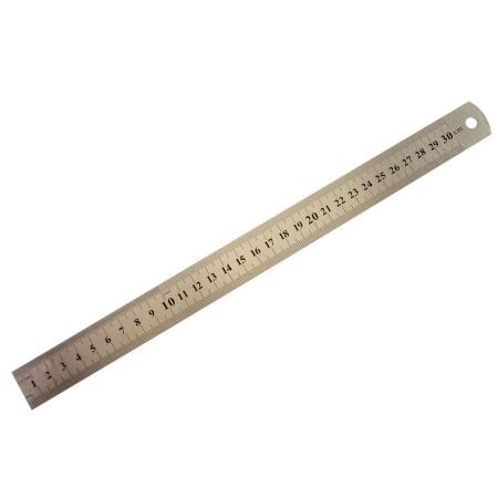 Изображение линейка железная 0,3 м, толщина 0,5 мм, в пвх чехле