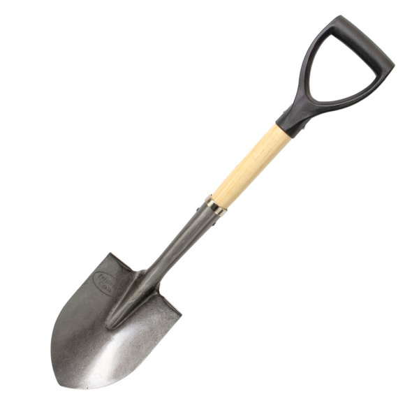 Изображение лопата саперная автомобильная маленькая  круглая штыковая с дерв. черенком,s518d/12,шт