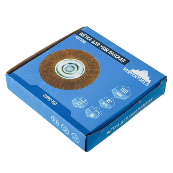 Изображение щетка для ушм vertextools (вертекс) плоская мягкая 150*22 мм 1/40 -zzz- 