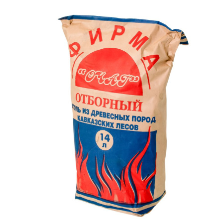 Изображение уголь очаг 2,5 кг, 14 л (самовывоз)