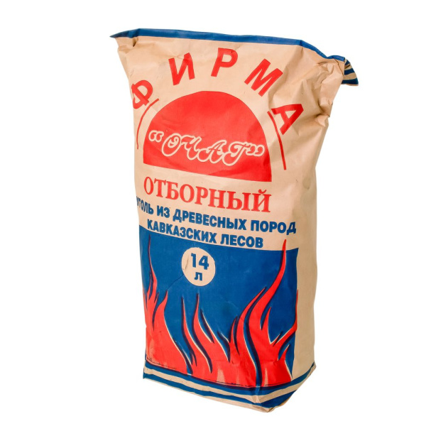 Изображение уголь очаг 2,5 кг, 14 л (самовывоз)