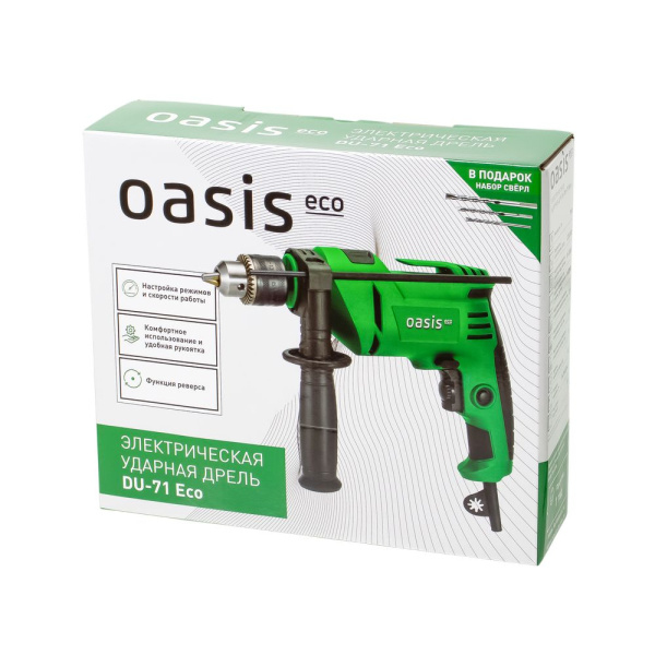 Изображение дрель ударная du-71 eco oasis  акция !