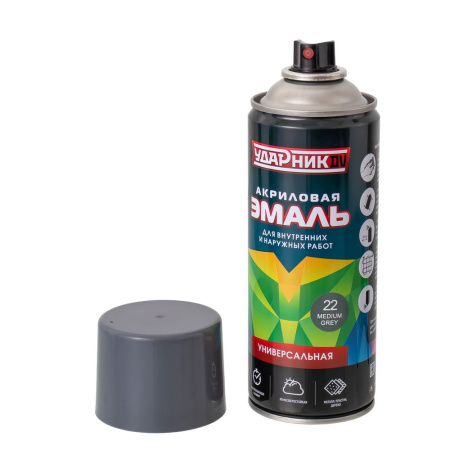 Изображение краска - спрей №22 /400ml*12pcs*300g/ ударник "(m grey)(серый) /12 шт