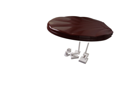 Изображение крышка для унитаза ракушка росспласт (уп. 10) коричневая