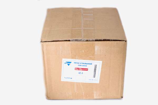 Изображение трос для растяжки без оплетки 4мм, оц, din3055 /200м