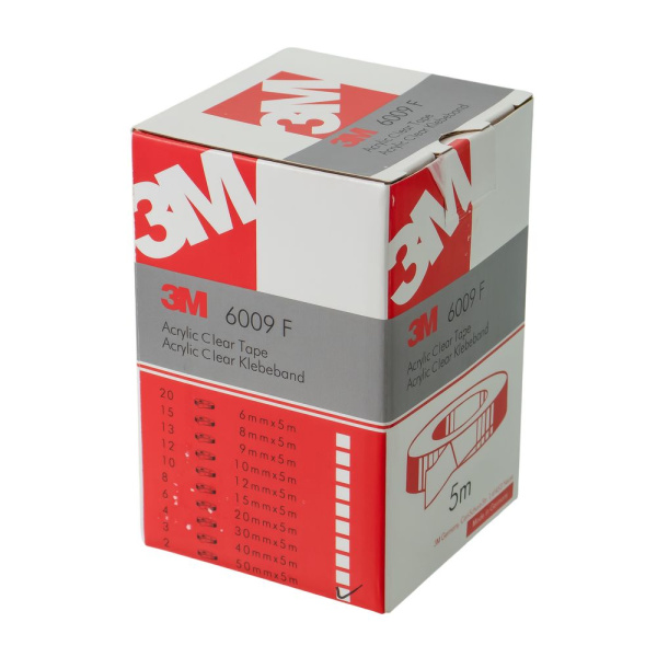 Изображение двухсторонняя клейкая лента (скотч) 3м, 50мм*5м прозрачная /в уп.2шт /цена за уп