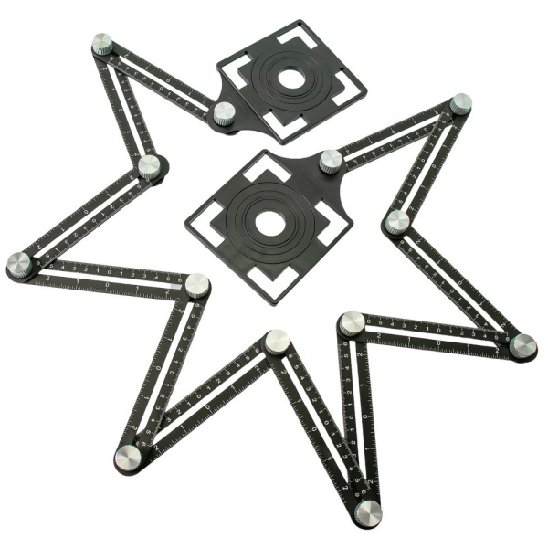 Изображение шаблон универсальный плиточника 12 колен, 2 трафарета 280402 -zzz- 