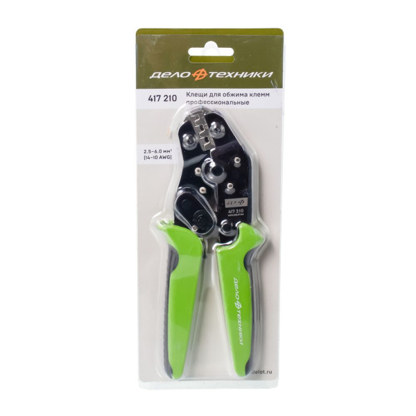 Изображение клещи для обжима клемм профессиональные дт 2.5-6.0 мм2 (14-10 awg) 10/60