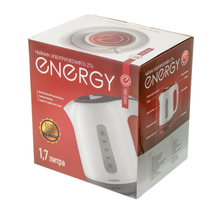 Изображение чайник energy e-274 (1,7 л, диск) пластик, мощность 1850-2200 вт