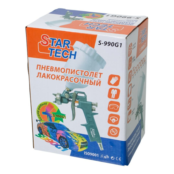 Изображение пистолет для краскопульта "star tech" 162 а2 сопло ø2,5 пласт.верхний бак 600 мл g1  /20