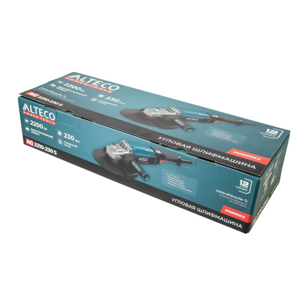 Изображение угловая шлифмашина (болгарка) alteco ag 2210-230 s, 2200 вт
