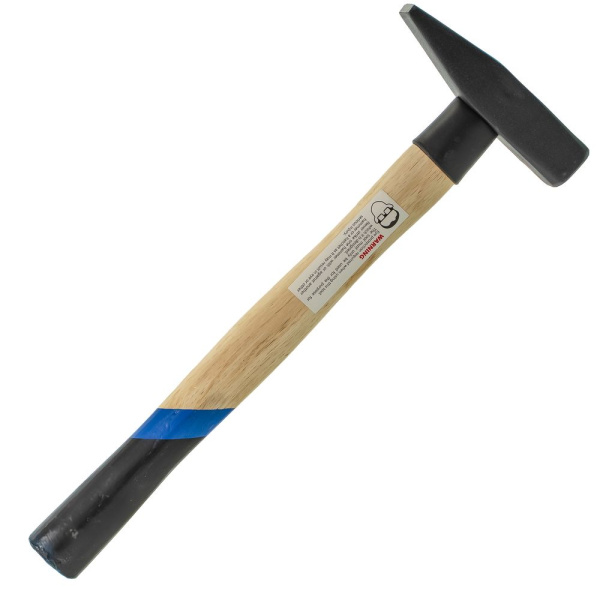 Изображение молоток слесарный с деревянной рукояткой vertextools (вертекс) 300 гр, кв.б. /48 /6