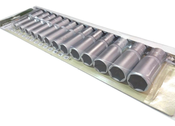 Изображение набор головок дт 1/2 6-гр.удл. (8-24) 13пр. 620313