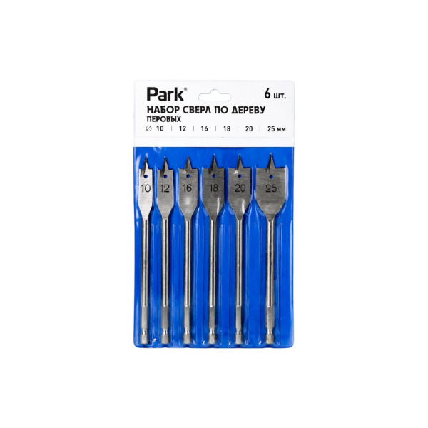Изображение набор перовых сверел по дереву 6 предметов park
