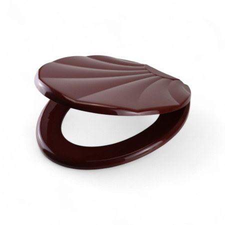 Изображение крышка для унитаза ракушка росспласт (уп. 10) коричневая