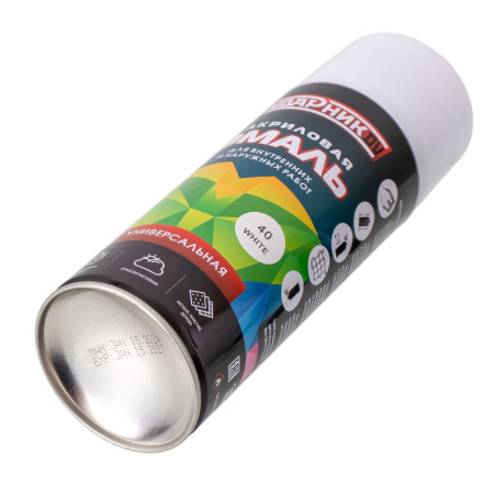 Изображение краска - спрей №40 /400ml*12pcs*300g/ ударник "white"(белый) /12 шт