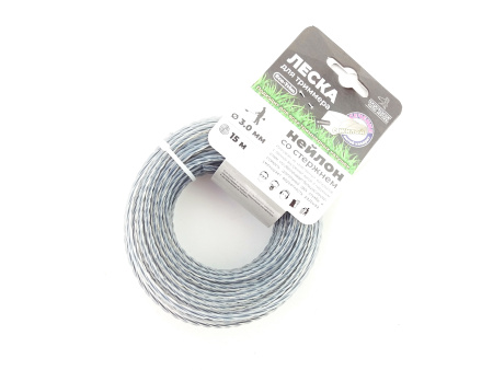 Изображение леска на триммер чеглок д 2,4*15 (витая с жилой) 12/144