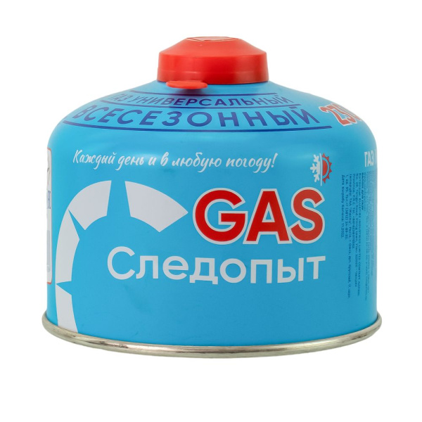 Изображение газ для портативных плит, баллон "следопыт" всесезон. (резьбовой 230г. россия) / 24 
