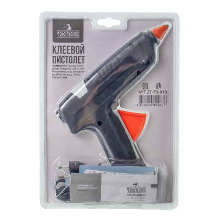 Изображение пистолет термоклеевой 100 вт (стержень 11 мм) чеглок (24 шт)