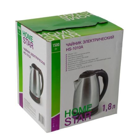 Изображение чайник homestar hs-1010a (1,8 л) стальной