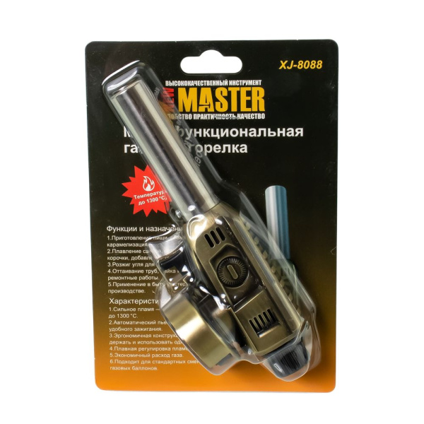 Изображение горелка на газовый балончик пьезо № 8088  "мастер"