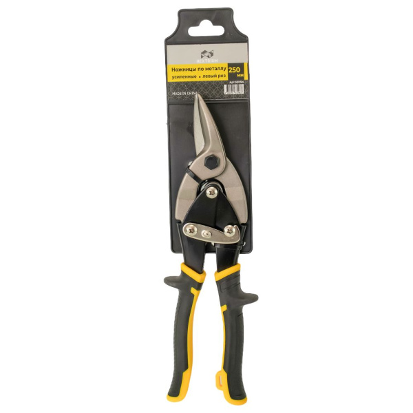 Изображение ножницы по металлу nextrium усиленные, длина 250мм,  левый рез сталь crv, двухкомпонен. рукоять /60