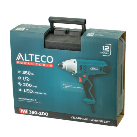 Изображение гайковерт электрический ударный alteco iw 350-200 (350 вт / 200 н·м)